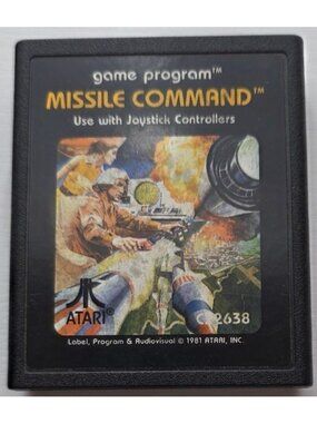 Vintage. Missle Command Video Game Cartridge for Atari 2600